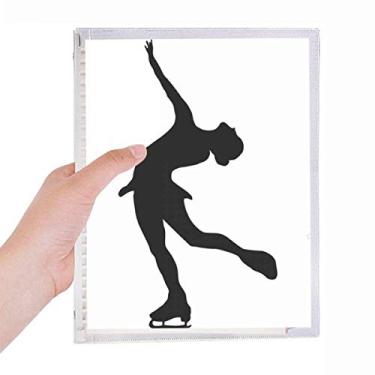Imagem de Caderno de patinação feminino de inverno com folhas soltas, diário recarregável
