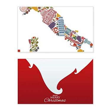 Imagem de Mapa da Itália Landmark Bandeira Nacional Arquitetura Feriado Feliz Natal Cartão de Parabéns Mensagem de Natal