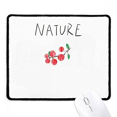 Imagem de Mousepad Pintura Red Fruit Plant Island Mouse pad Preto Costurado Borda Jogo Antiderrapante