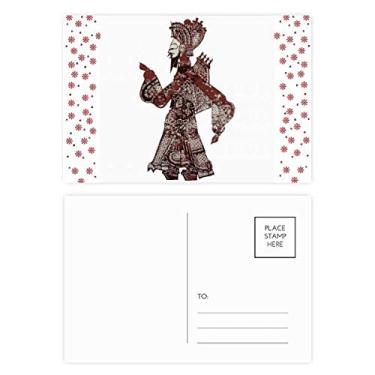 Imagem de Cartão postal tradicional Shadow Play Man Walk Natal Celebração Cartão postal Blessing