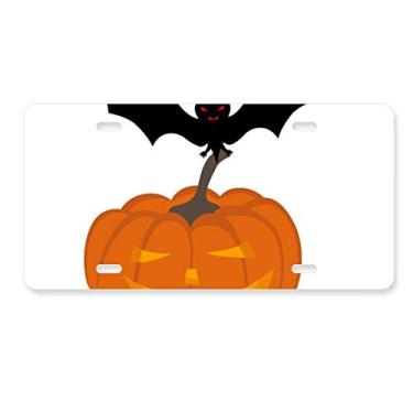 Imagem de DIYthinker Abóbora morcego Halloween Hallowmas placa de carro decoração de aço inoxidável acessório
