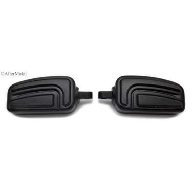 Imagem de Pegadas AfterMokit com suporte macho para Harley Dyna Street Bob Wide Glide Softail Boy Night Train Iron 1200 Sportster Street 500 CVO Street Glide Road Glide Electra Glide V-Rod 1984 e acima preto
