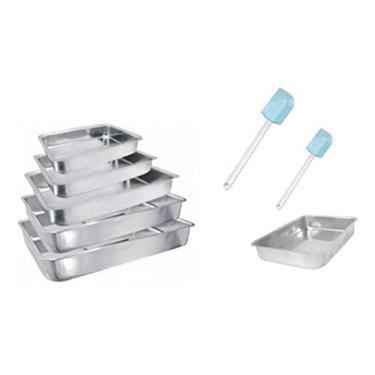 Imagem de Conjunto Assadeira Retangular Alta 5 Peças + 2 Pão Duro Pvc