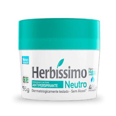 Imagem de Desodorante Herbíssimo Neutro Antiperspirante em Creme com 55g 55g