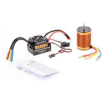 Imagem de Galori Helicóptero de controle remoto 10 T 3930KV 4 Pólos Sensorless Brushless Motor e À Prova D 'Água 60A Sensorless Brushless ESC Carro para 1/10 RC Car Truck Boat