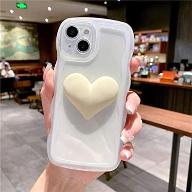 Imagem de Capa de telefone transparente com coração bonito para Huawei P40 Lite Capa de silicone macio para Huawei P30 Pro P50 Y9S Y9 2019 9X X8 X7, branco, For Honor X7