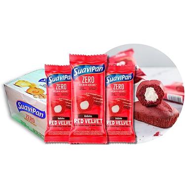 Imagem de BOLINHO ZERO SABOR RED VELVET C/ CREAM CHEESE 40G / DISPLAY C/ 12 UNID.