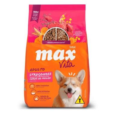 Imagem de Ração Max Vita Cães Adulto Strogonoff Carne Ao Molho 15 Kg - Max Total