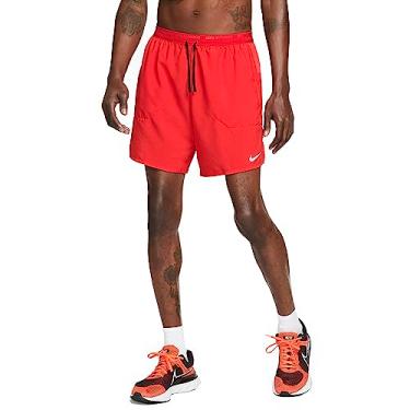 Imagem de Nike Bermuda masculina Dri-FIT 2 em 1 Stride para treino atlético estilo CJ5471, University Red/Black/Black, G