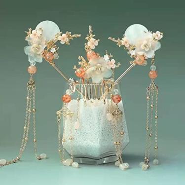 Imagem de Antiga dança folclórica chinesa dinastia Qing Tradition Wear Plus Size Performance Costume para mulheres vestido chique Hanfu Cosplay roupas