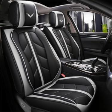 Imagem de DlonmCen Capas de assento de carro compatíveis com Land Rover Luxury e requintado protetor de assento de carro airbag almofada de carro compatível