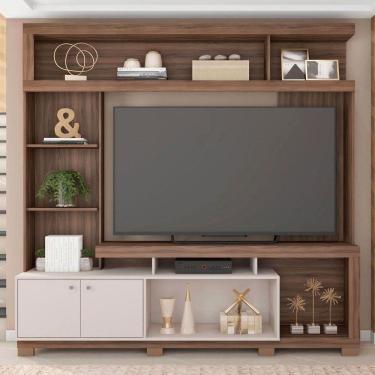 Imagem de Estante para TV Até 55 Polegadas Formosa 2 Portas Nogueira San Remo/Off White - Caemmun