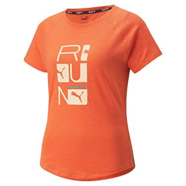Imagem de Camiseta Puma Run 5k Logo SS Feminina Laranja