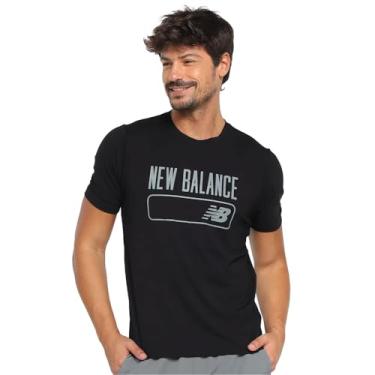 Imagem de Camiseta Masculina New Balance Tenacity Print Preto - GG