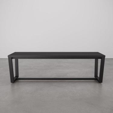 Imagem de Banco 3 Lugares 150cm Estilo Industrial Concept CabeCasa MadeiraMadeira Preto Trama/Preto