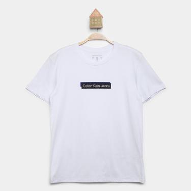 Imagem de Camiseta Infantil Calvin Klein Logo Doble Stripe Menino-Masculino