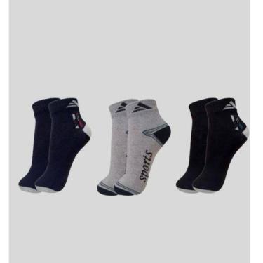 Imagem de 12 Pares de Meias Cano Curto - Masculina