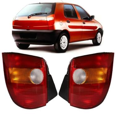 Imagem de Par Lanterna Traseira Palio Ambar 1996 1997 1998 1999 2000