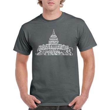 Imagem de Camiseta com estampa gráfica dos EUA Camiseta American Elements, Carvão, G