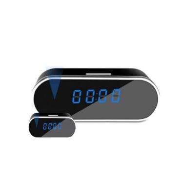 Imagem de Mini Câmera Relógio Escondida Grava 24h Discreta Portátil Despertador Espião Wifi 110 Graus