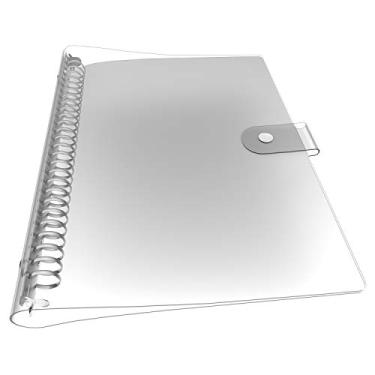 Imagem de Fichário B5, fichário de folhas soltas com 26 anéis, pasta B5, pasta de papel de enchimento de lata (26 anéis, macio, transparente)