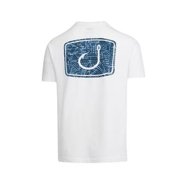 Imagem de Avid Gear Camiseta de pesca icônica com gancho adulto SS estilo ao ar livre e confortável camiseta SS, Clearwater branco, P