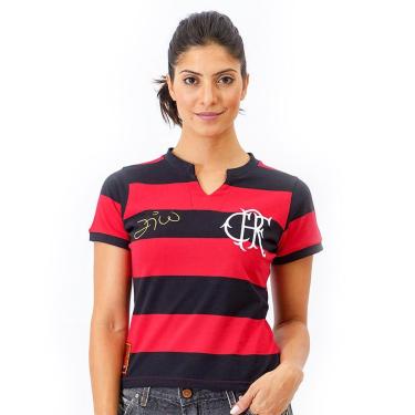 Imagem de Camisa Flamengo Retrô Tri Zico Feminina-Feminino