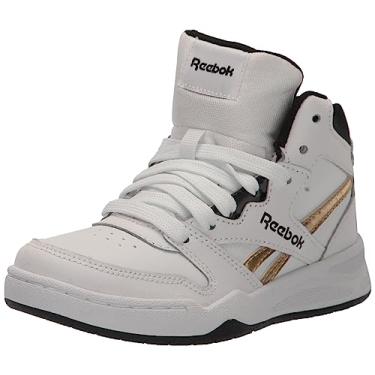 Imagem de Reebok Tênis masculino Bb4500 Court, Branco/preto/dourado metálico, 5 Little Kid