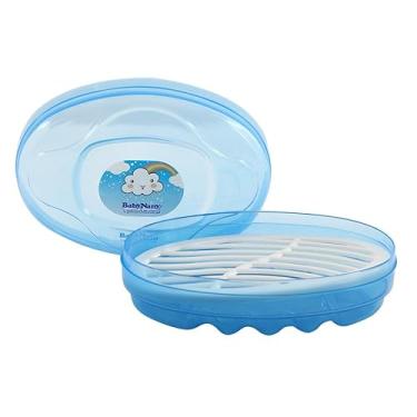 Imagem de Saboneteira Infantil Com Tampa Para Bebê Estampada, Core Azul, Recipiente de Armazenamento de Líquidos