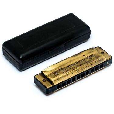 Imagem de Gaita De Boca Harmônica Hering Diatônica Symphony C Dó 1220c