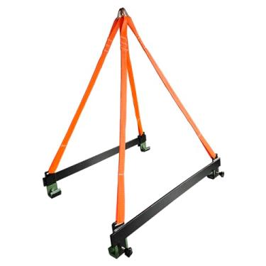 Imagem de SEASAIL Eslinga de elevação de embarcação, estilingue de elevação de embarcação de 1,270 kg, estilingue de água de 113 cm com suporte de aço de camada de pó preto resistente, estilingue de poliéster,