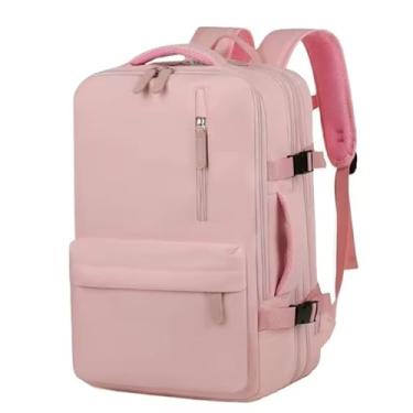 Imagem de Mochila Notebook Feminina Masculina Executiva Impermeável Mochila Antifurto Expansível Para Trabalho Faculdade Viagem Bagagem de Mão Notebook 15,6 Porta USB (Rosa)