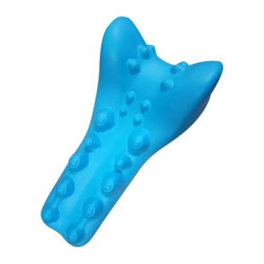 Imagem de Milageto Maca relaxante de pescoço e ombro, fácil de limpar, travesseiro de massagem confortável, dispositivo de tração cervical para cadeira de viagem