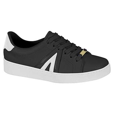 Imagem de Tênis Feminino Vizzano Casual Pelica Preto/Branco 1214.1032 Tamanho:34;Cor:Preto