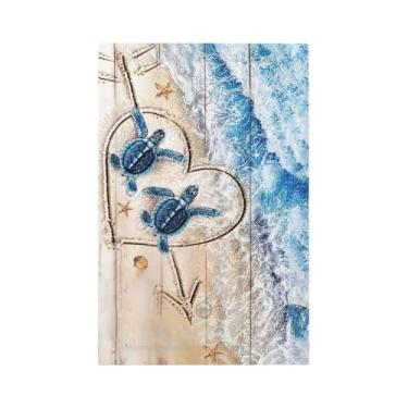 Imagem de Capa de interruptor de luz Sea Beach Turtle 1-Gang com botão de interruptor de luz azul tartaruga oceânica decorativa placas de parede sem branco motivacional animal placa elétrica para decoração de