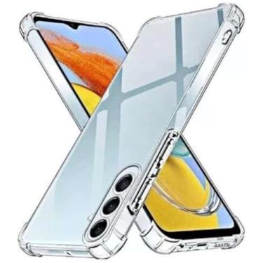 Imagem de Capa Capinha Com Bordas Anti Impacto Para Galaxy M14 5G Tela de 6,6 Polegadas (Bluepink)