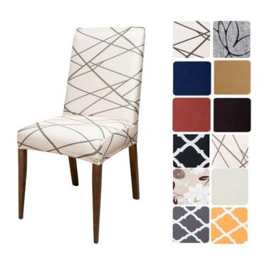 Imagem de Kit 4 Capas Cadeiras De Jantar Spandex Importado Elástico- Várias Estampas (Pântano)