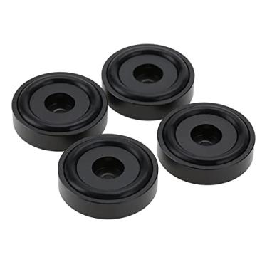 Imagem de 4 peças 40 * 10 mm almofada amplificadora de liga de alumínio anodização jateamento de areia almofadas para pés pretos almofadas de vida de amplificador (preto)