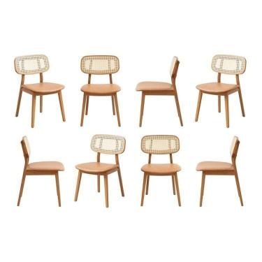 Imagem de Kit 4 Cadeiras Madeira Maciça Liz Cabecasa Madeiramadeira Caramelo