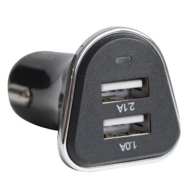 Imagem de CARREG.VEICULAR USB MULTITENSAO MOD.XC-V7-USB X-CELL  Preto/ Prata - D