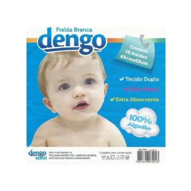 Imagem de Kit 15-fraldas de pano branca luxo 100% algodão atacado dengo ii
