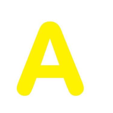 Imagem de Letras em EVA Alfabeto Amarelo - 14cm - Extra Festas, A