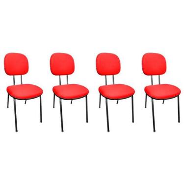 Imagem de Kit 4 Cadeiras Secretaria Fixas Tecido J. Serrano - MJ Office Store, V