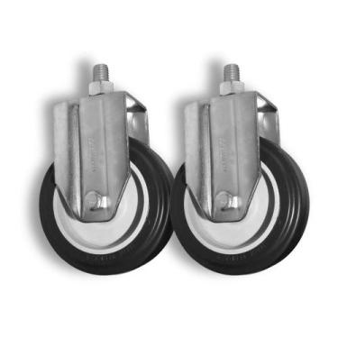 Imagem de Kit 2 Rodízios 412 BP com Parafuso Fixo Sem Trava para 65Kg - Schioppa