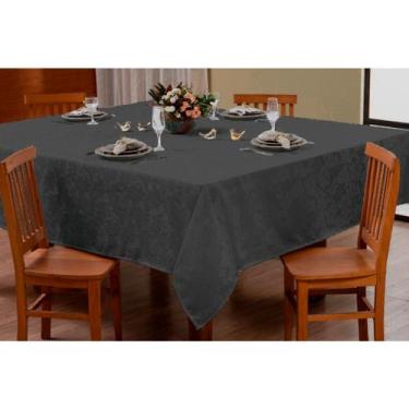 Imagem de Toalha de Mesa Jacquard Adamascado 2,50mx1,40m 8 lugares Luxo - Rafalo