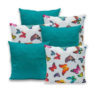 Imagem de Kit 6 Capas de Almofada 40x40cm Gorgurinho Lisas e Estampadas - RAFALO