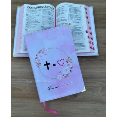 Imagem de Bíblia NTLH círculo floral Foi por Amor - Capa dura acolchoada SBB