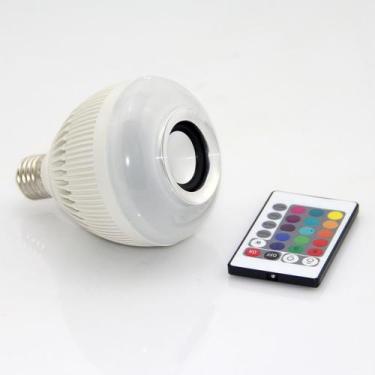 Imagem de Lampada Luz Led Rgb Bluetooth Caixa Som Controle Remoto - BCS