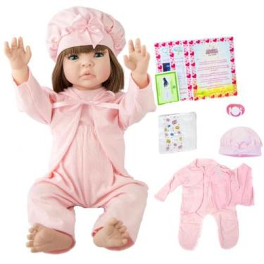 Imagem de Bebê Reborn Realista Em Silicone Banho - LS BRINQUEDOS