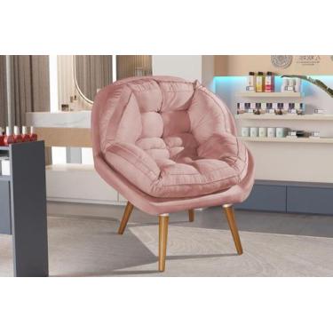 Imagem de Poltrona Senior Tecido Em Suede Moderna P/ Salão Manicure - ESTOFADOS 
